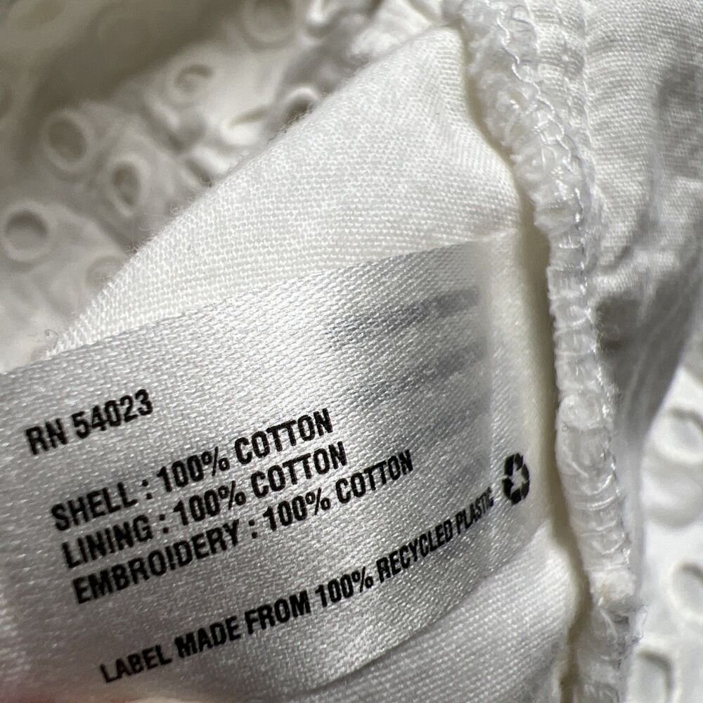 GAP White Circle Eyelet Shift Dress Small Summer Bridal Graduation Beach Photos - Picture 6 of 9